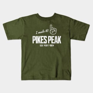 Pikes Peak Colorado I made it to the top Kids T-Shirt